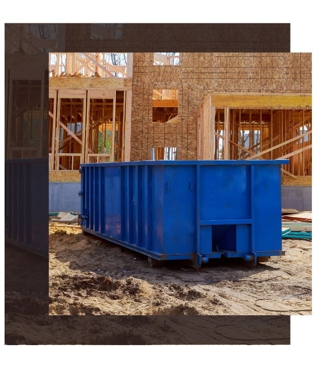 a rental bin from bins toronto at a project site