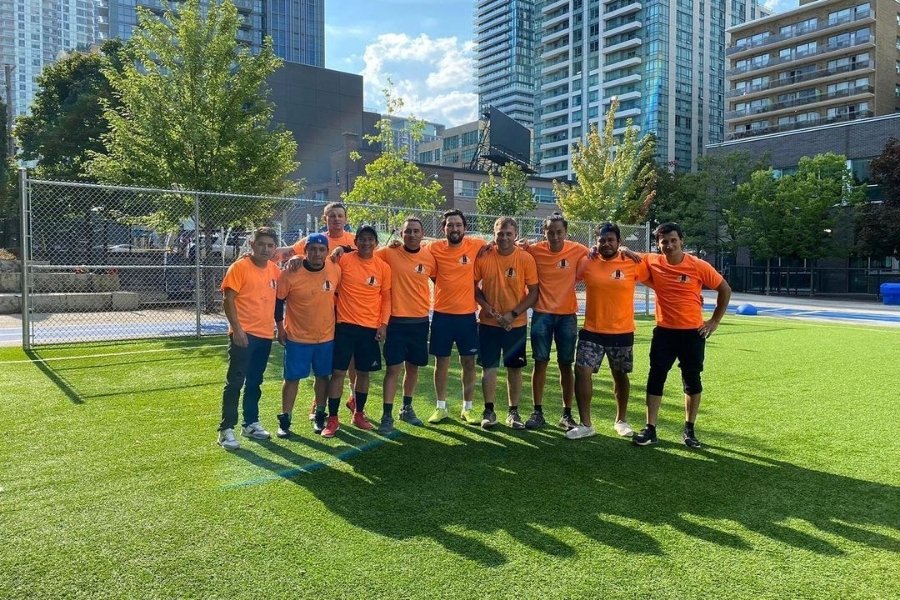 the ahs bins toronto team posing for a photo