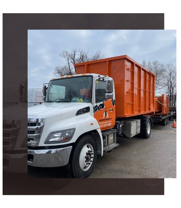 Image depicts Bins Toronto truck with a rental bin