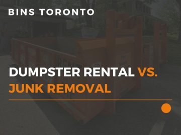 dumpster rental vs junk removal