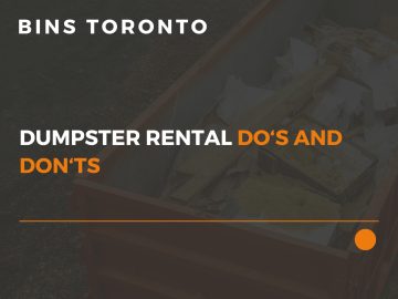 Bins Toronto dumpster removal
