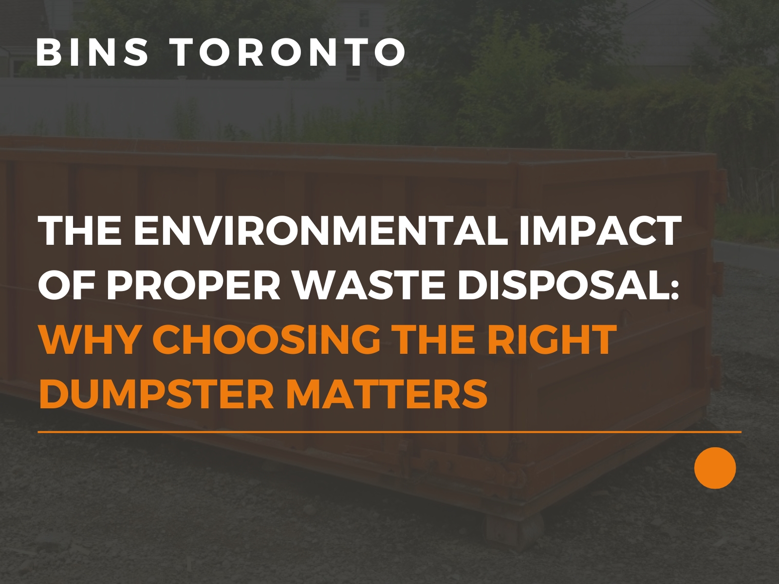 the environmental impact of proper waste disposal