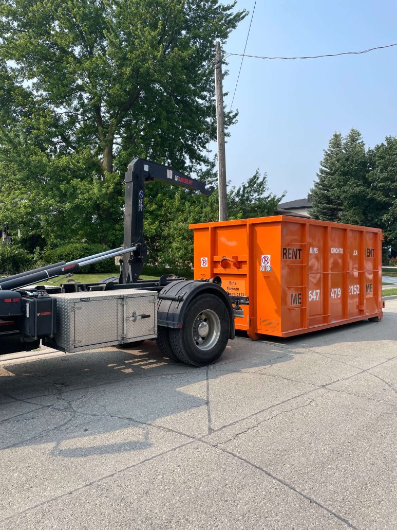 construction dumpster rental for brick disposal