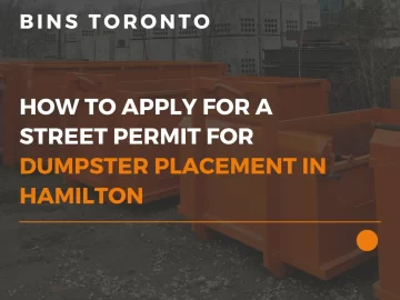 street permit for dumpster in hamilton guide