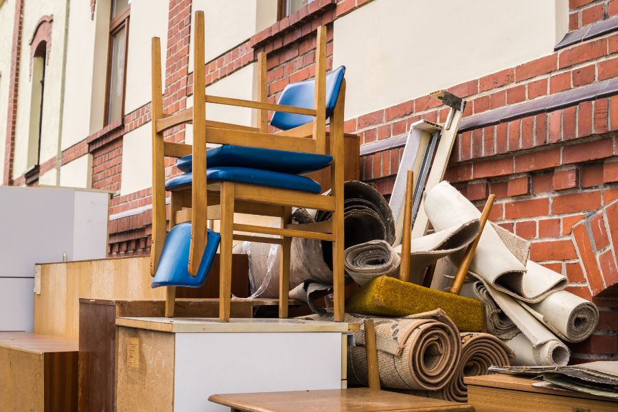 decluttering family home with bin rental
