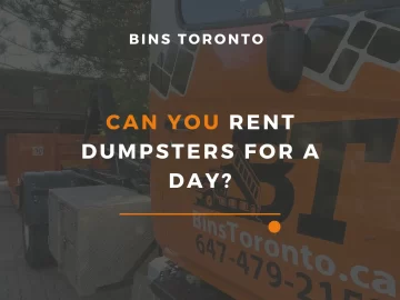 Can You Rent Dumpsters For 1 Day