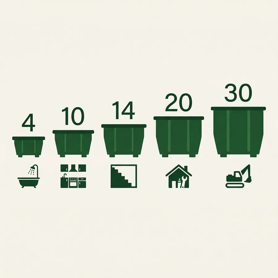dumpster bin size Toronto infographic