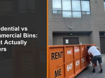 Bins Toronto bin at a Toronto building site illustrating commercial bin use